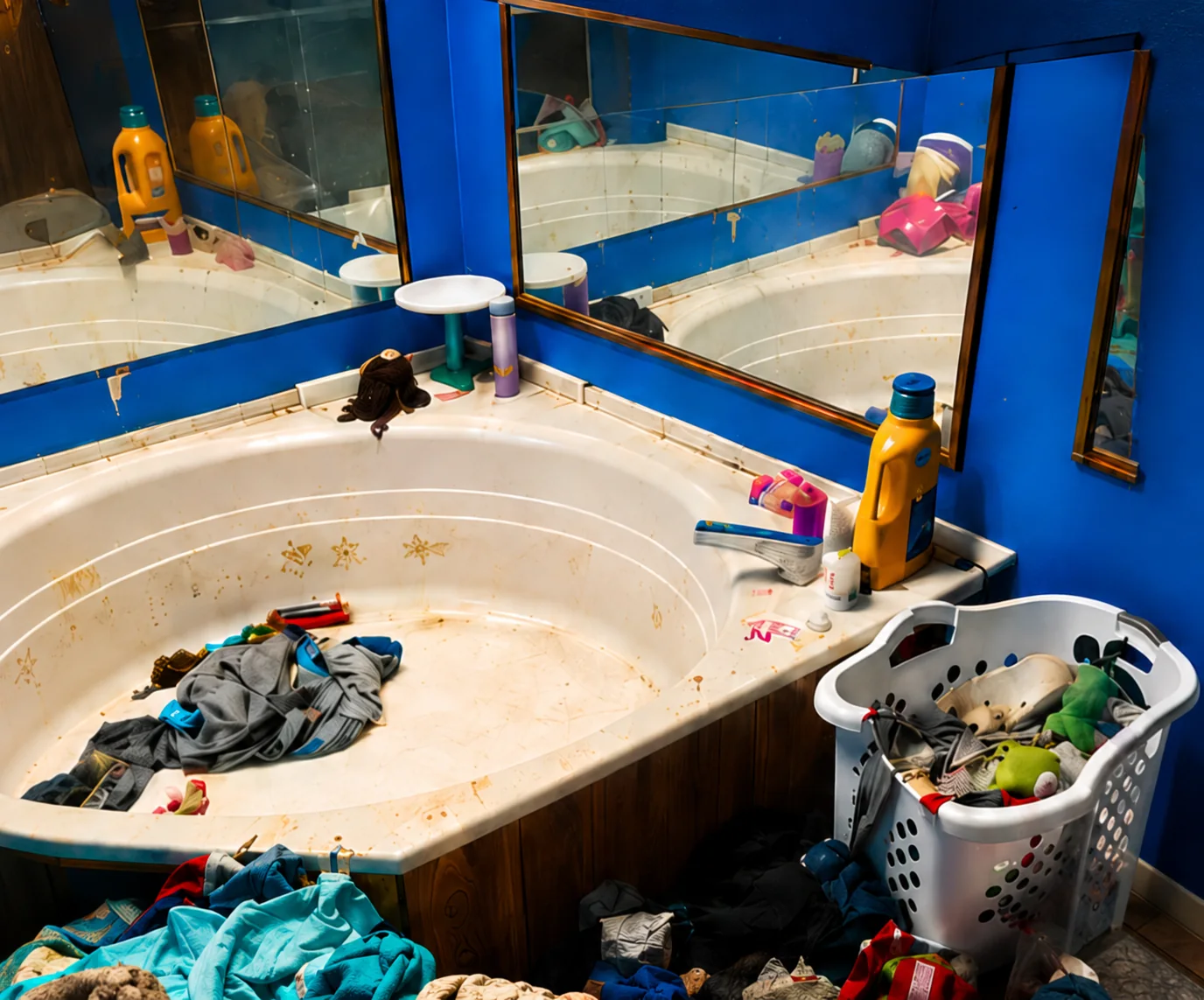 Bathroom before cleaning